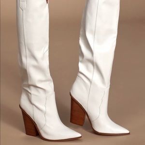Steve Madden Tanger White boots